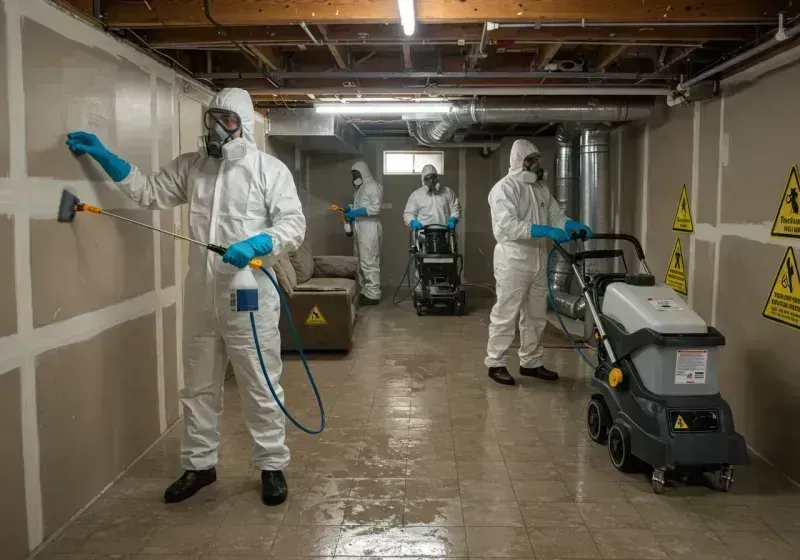 Basement Moisture Removal and Structural Drying process in Gibson County, IN